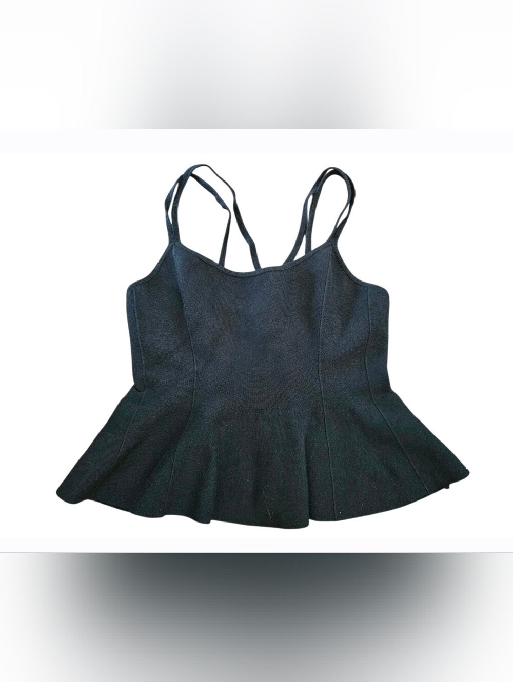 Maeve By Anthropologie Bustier Peplum Tank Top Black Size Small